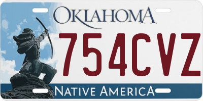 OK license plate 754CVZ