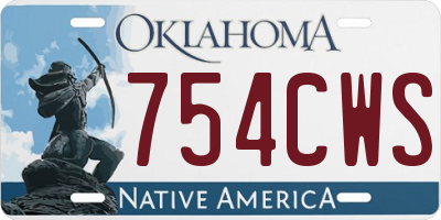 OK license plate 754CWS