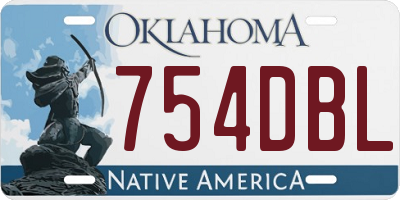 OK license plate 754DBL