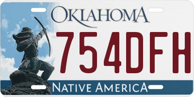 OK license plate 754DFH