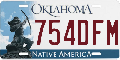 OK license plate 754DFM