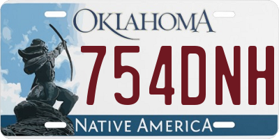 OK license plate 754DNH