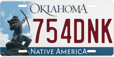 OK license plate 754DNK