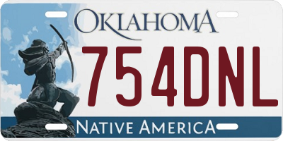 OK license plate 754DNL