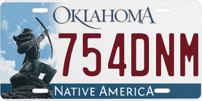 OK license plate 754DNM