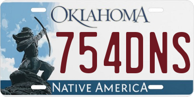 OK license plate 754DNS