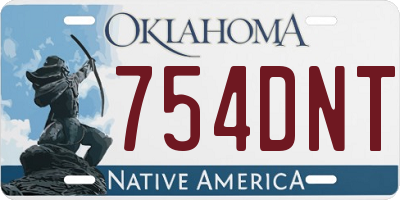 OK license plate 754DNT