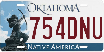 OK license plate 754DNU