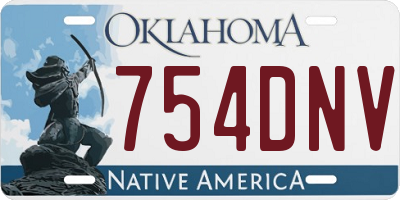 OK license plate 754DNV