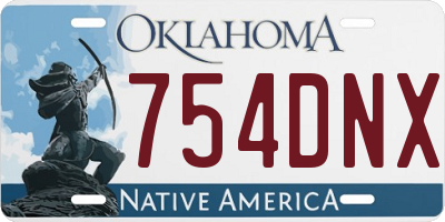OK license plate 754DNX