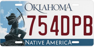 OK license plate 754DPB