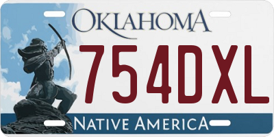 OK license plate 754DXL