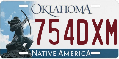 OK license plate 754DXM
