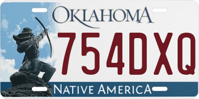 OK license plate 754DXQ