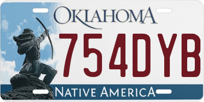 OK license plate 754DYB