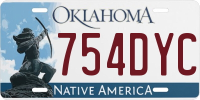 OK license plate 754DYC