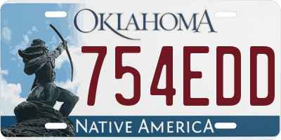 OK license plate 754EDD