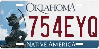 OK license plate 754EYQ