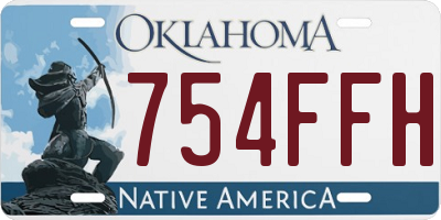 OK license plate 754FFH