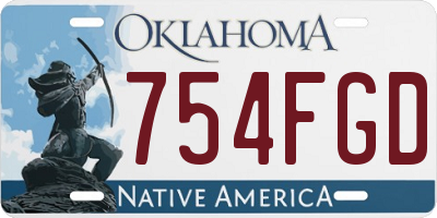 OK license plate 754FGD
