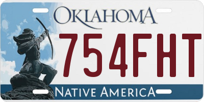 OK license plate 754FHT