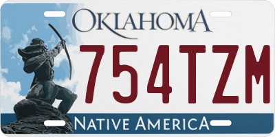 OK license plate 754TZM