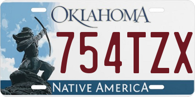 OK license plate 754TZX
