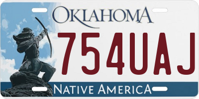 OK license plate 754UAJ