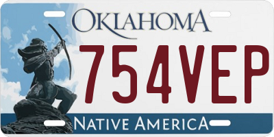 OK license plate 754VEP