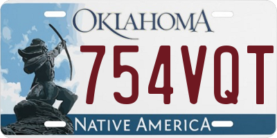 OK license plate 754VQT