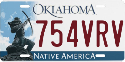 OK license plate 754VRV