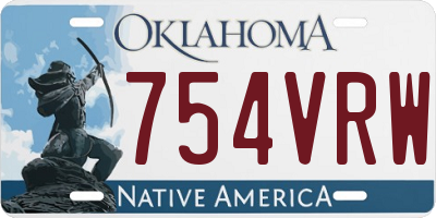 OK license plate 754VRW
