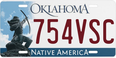 OK license plate 754VSC