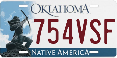 OK license plate 754VSF