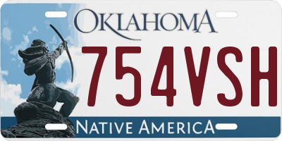 OK license plate 754VSH
