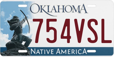 OK license plate 754VSL
