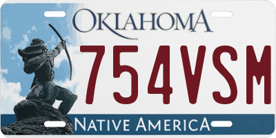 OK license plate 754VSM
