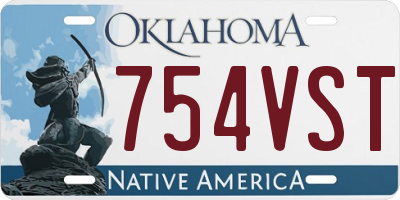 OK license plate 754VST