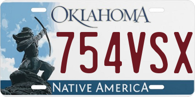 OK license plate 754VSX