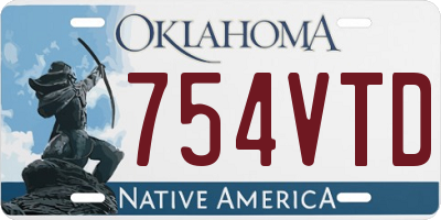 OK license plate 754VTD