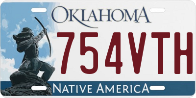 OK license plate 754VTH
