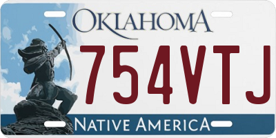 OK license plate 754VTJ