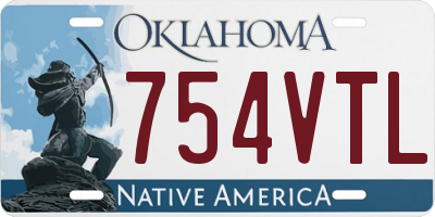OK license plate 754VTL