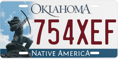 OK license plate 754XEF