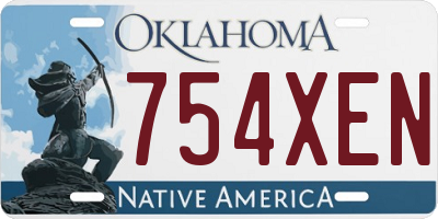 OK license plate 754XEN