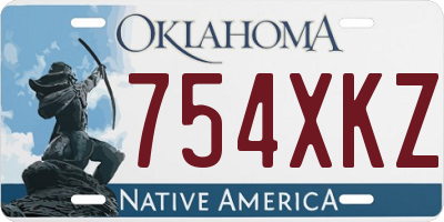 OK license plate 754XKZ
