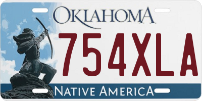 OK license plate 754XLA