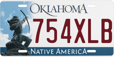 OK license plate 754XLB