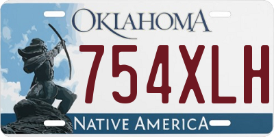 OK license plate 754XLH