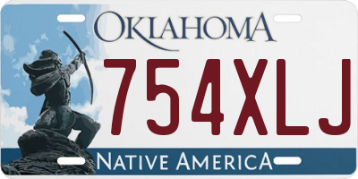 OK license plate 754XLJ